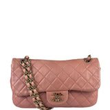 Chanel Pink Quilted Lambskin Timeless Chain Shoulder Bag 2010
