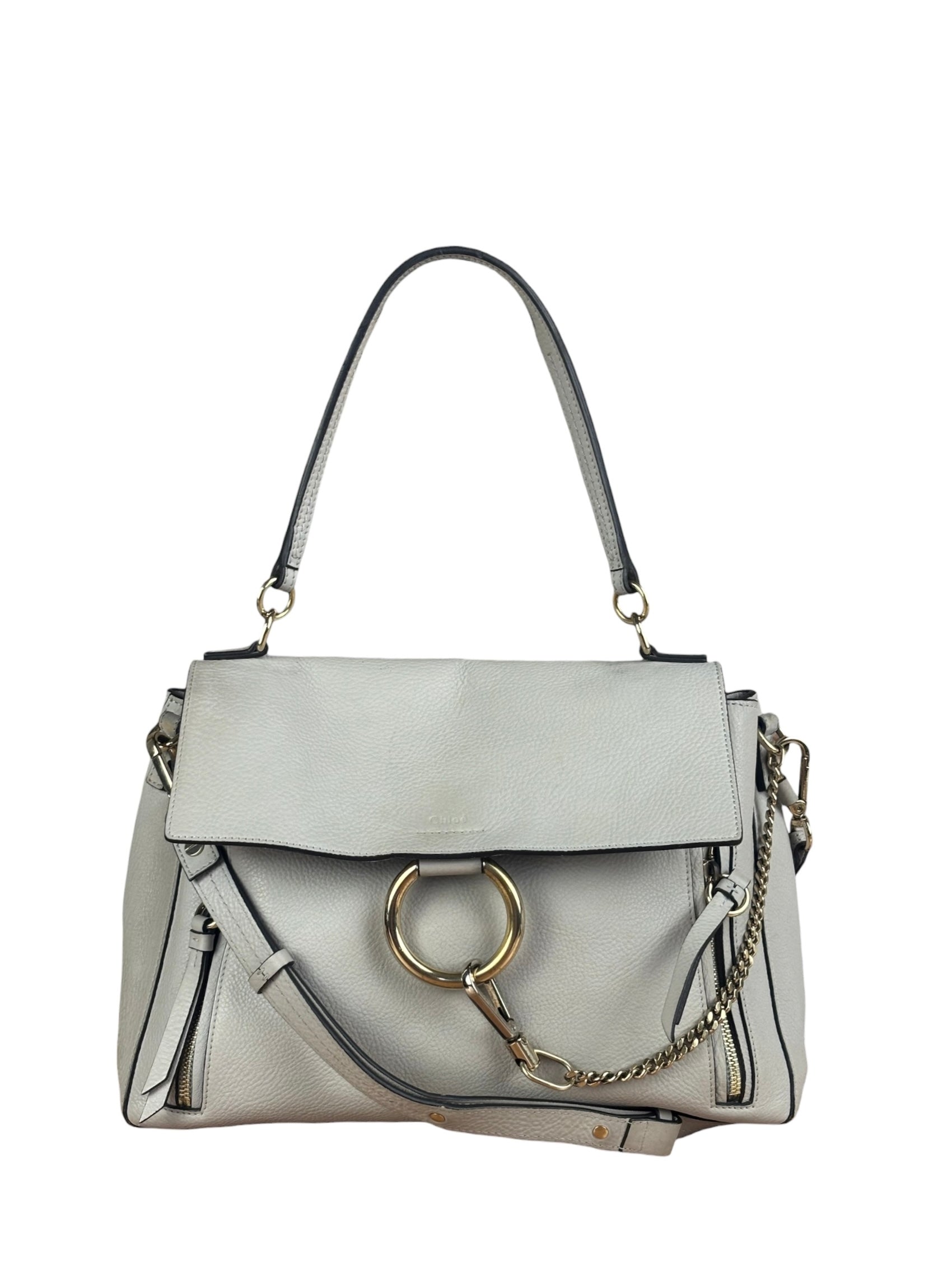 Chloe Off-White Faye Day Medium Shoulder Bag