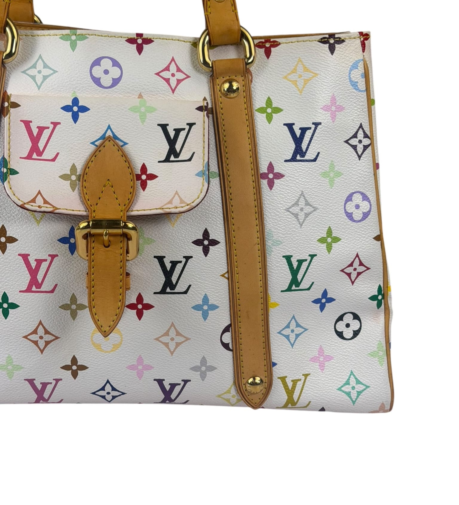 Louis Vuitton White Murakami Aurelia MM Tote Bag