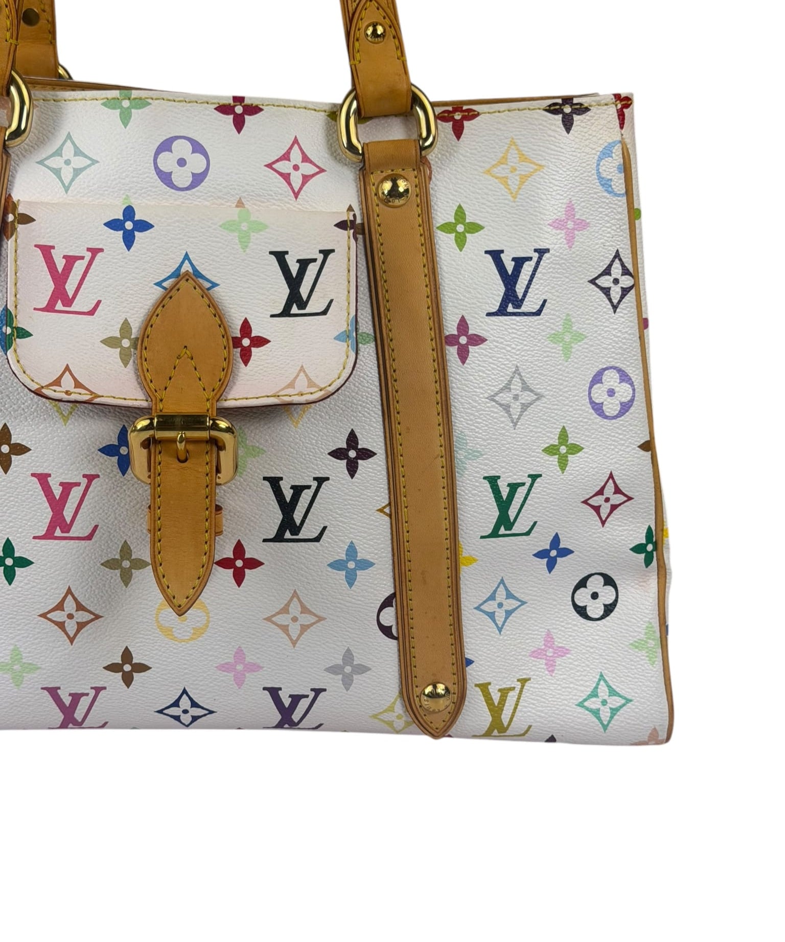 Louis Vuitton White Murakami Aurelia MM Tote Bag