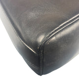 Ferragamo Vintage Black Leather Flap Shoulder Pochette