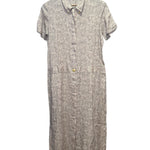 Chanel Newspaper Print Button Up Dress