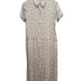 Chanel Newspaper Print Button Up Dress
