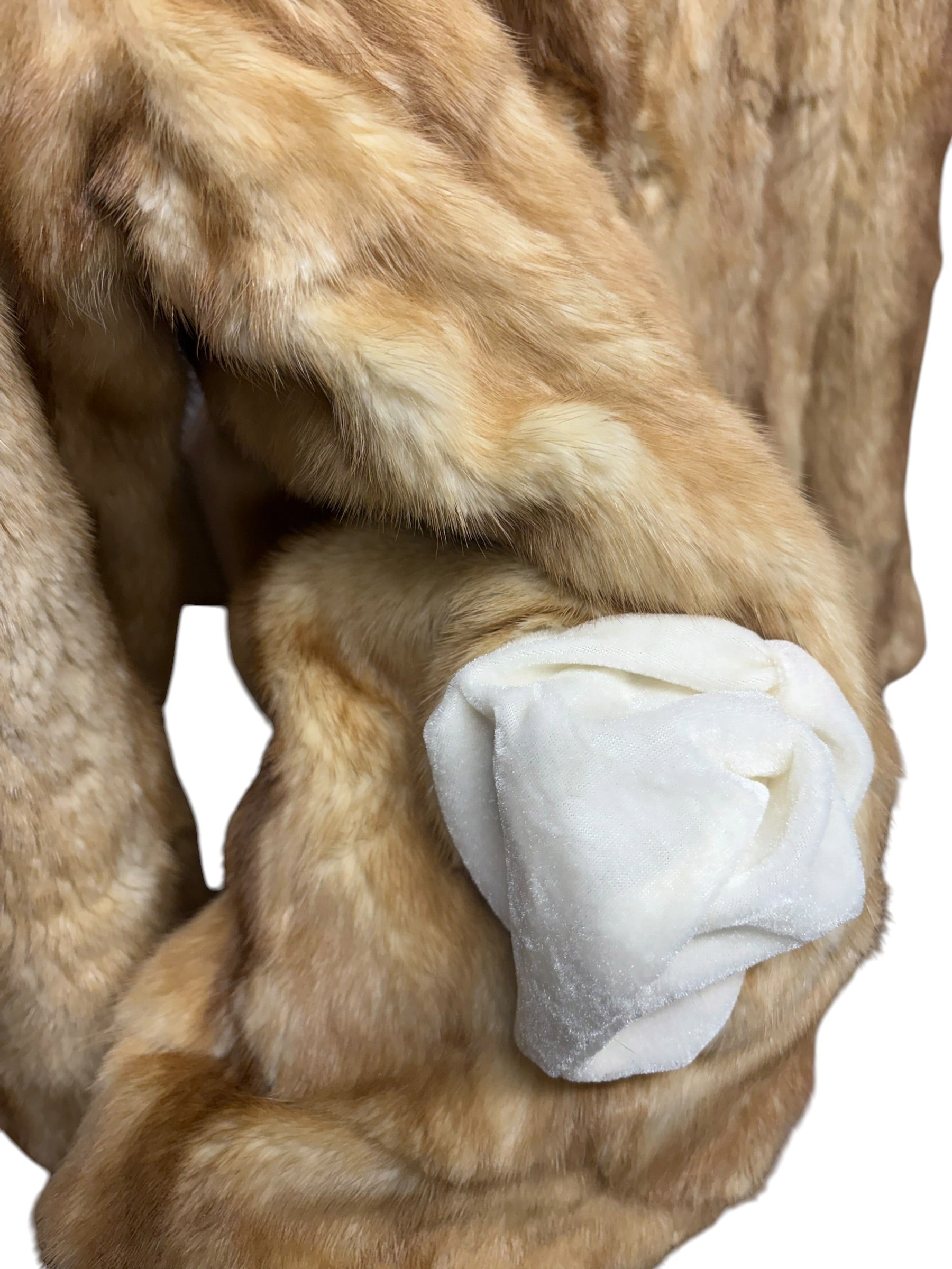 Vintage Beige Mink Fur Coat