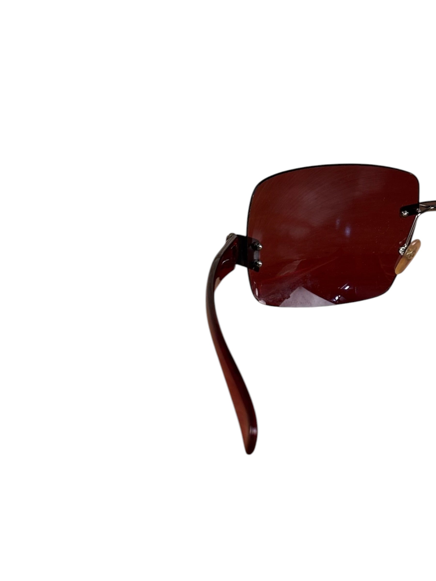 Chanel Vintage Rimless Rectangular Sunglasses 4002