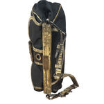 Prada Vintage Tessuto Lucertola Black Lizard Shoulder Bag