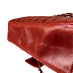Chanel Red Lambskin Chocolate Bar Mademoiselle Reissue Square Tote  2004