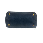Prada Blue Denim Canapa Logo Tote Bag