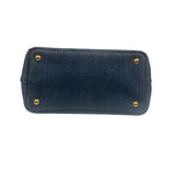 Prada Blue Denim Canapa Logo Tote Bag