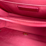 Chanel Dark Fuchsia Quilted Leather Flap Bag 2019