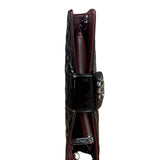 Chanel Black/Burgundy Chain Wallet Shoulder Bag 2010