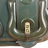 Fendi Vintage Green Patent Leather B Handbag