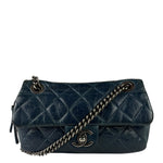 Chanel Blue Glazed Calfskin Portobello Flap Bag 2014