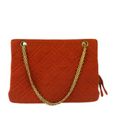 Chanel Vintage Red Quilted Tweed Shoulder Bag 1994