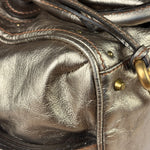 Chloe Metallic Gold Leather Paddington Handbag