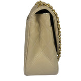 Chanel Beige Quilted Lambskin Flap Bag 90's