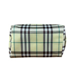 Burberry Multicolor Leather Trim House Check Top-Handle Pouch