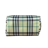 Burberry Multicolor Leather Trim House Check Top-Handle Pouch