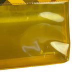 Burberry Yellow Vinyl Check Cosmetic Pouch