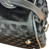 Chanel Black Velvet Leather Trim Kiss-Lock Two-Way Bag 2006