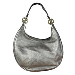 Gucci Vintage GG Metallic Leather Hobo Shoulder Bag