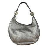 Gucci Vintage GG Metallic Leather Hobo Shoulder Bag