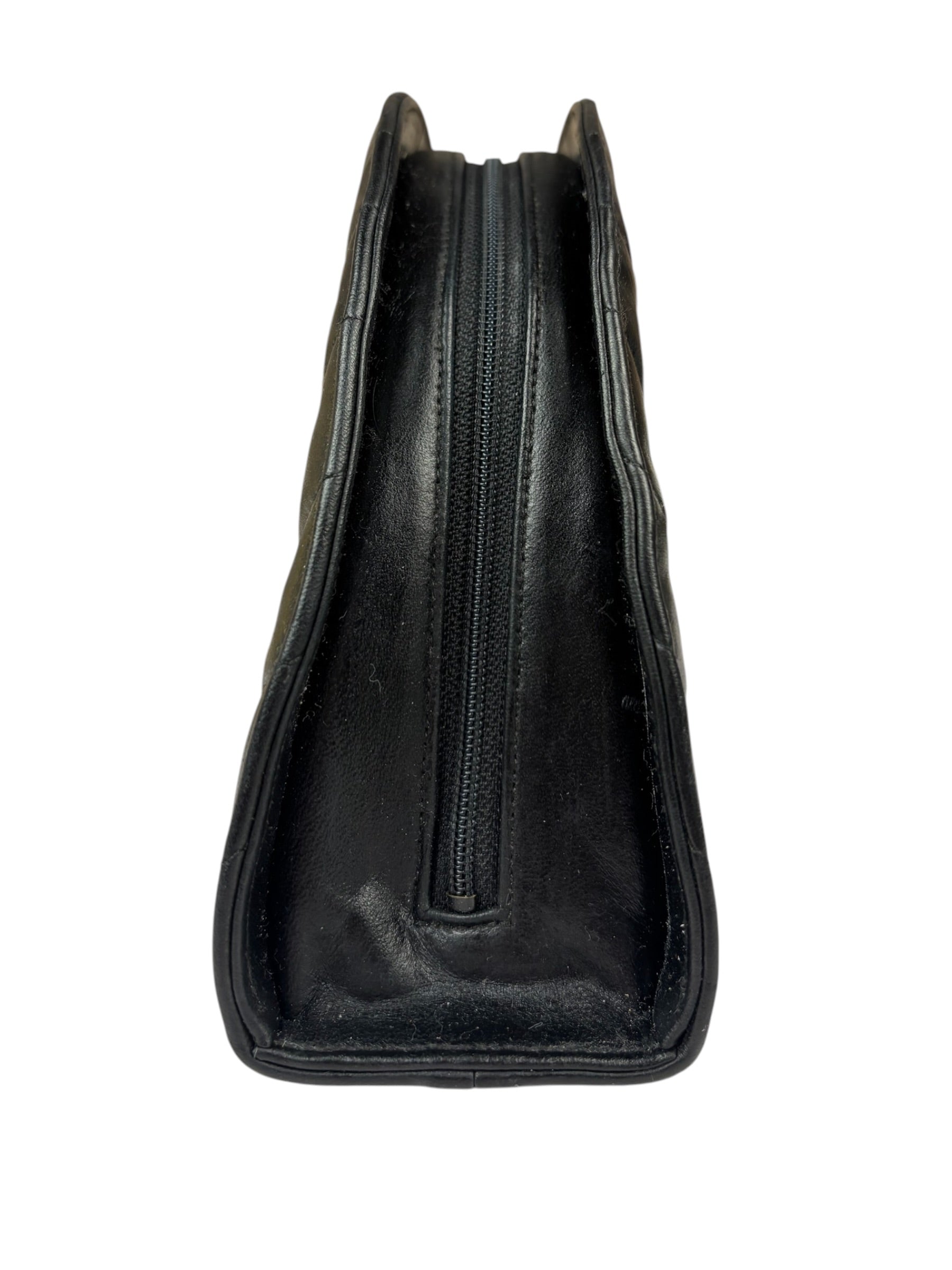 Chanel Vintage Black Quilted Lambskin Half Moon Shoulder Bag 1989