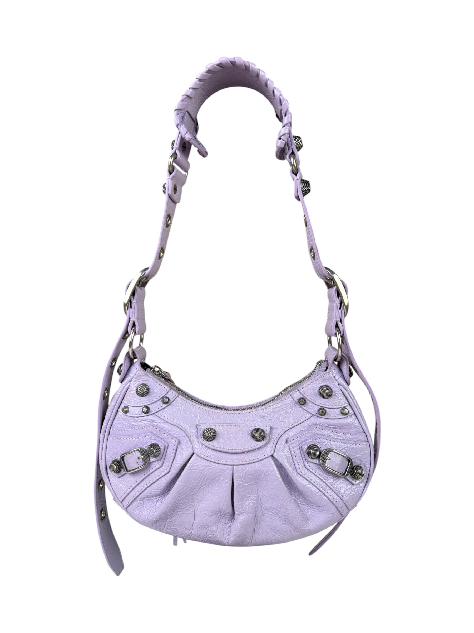Balenciaga Lilac Calfskin Le Cagole XS Shoulder Bag
