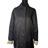 Burberry Black Button Up Coat