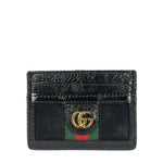 Gucci Black Patent Leather Ophidia Card Case