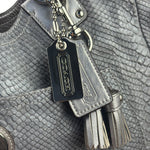 Coach Grey Pythonskin  Indy Babouska Two-Way Shoulder Bag