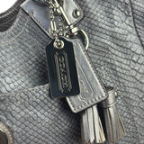 Coach Grey Pythonskin  Indy Babouska Two-Way Shoulder Bag