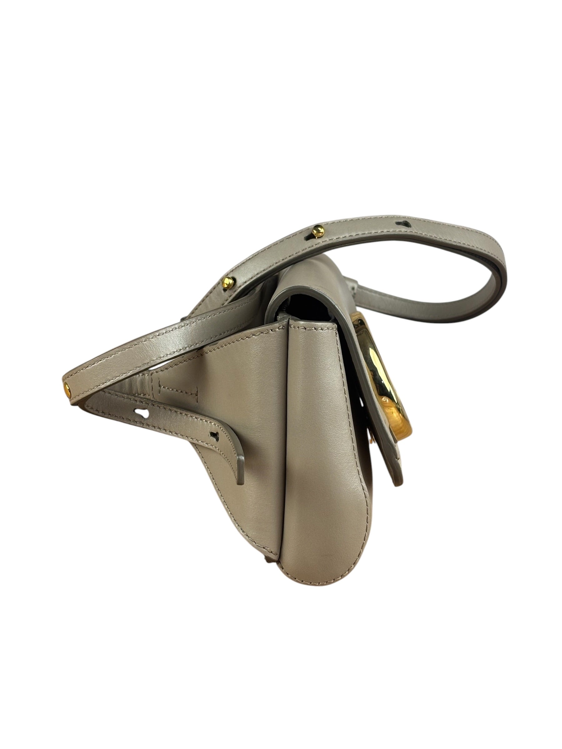 Chloe Beige Leather C Logo Waist Bag