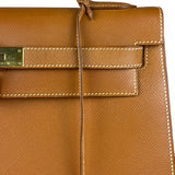 Hermes Kelly 32 Sellier Epsom Gold Handbag 1995