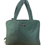 Prada Green Tessuto Cloth Hand Bag