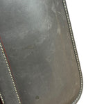 Gucci Vintage Grey Leather Flap Clutch