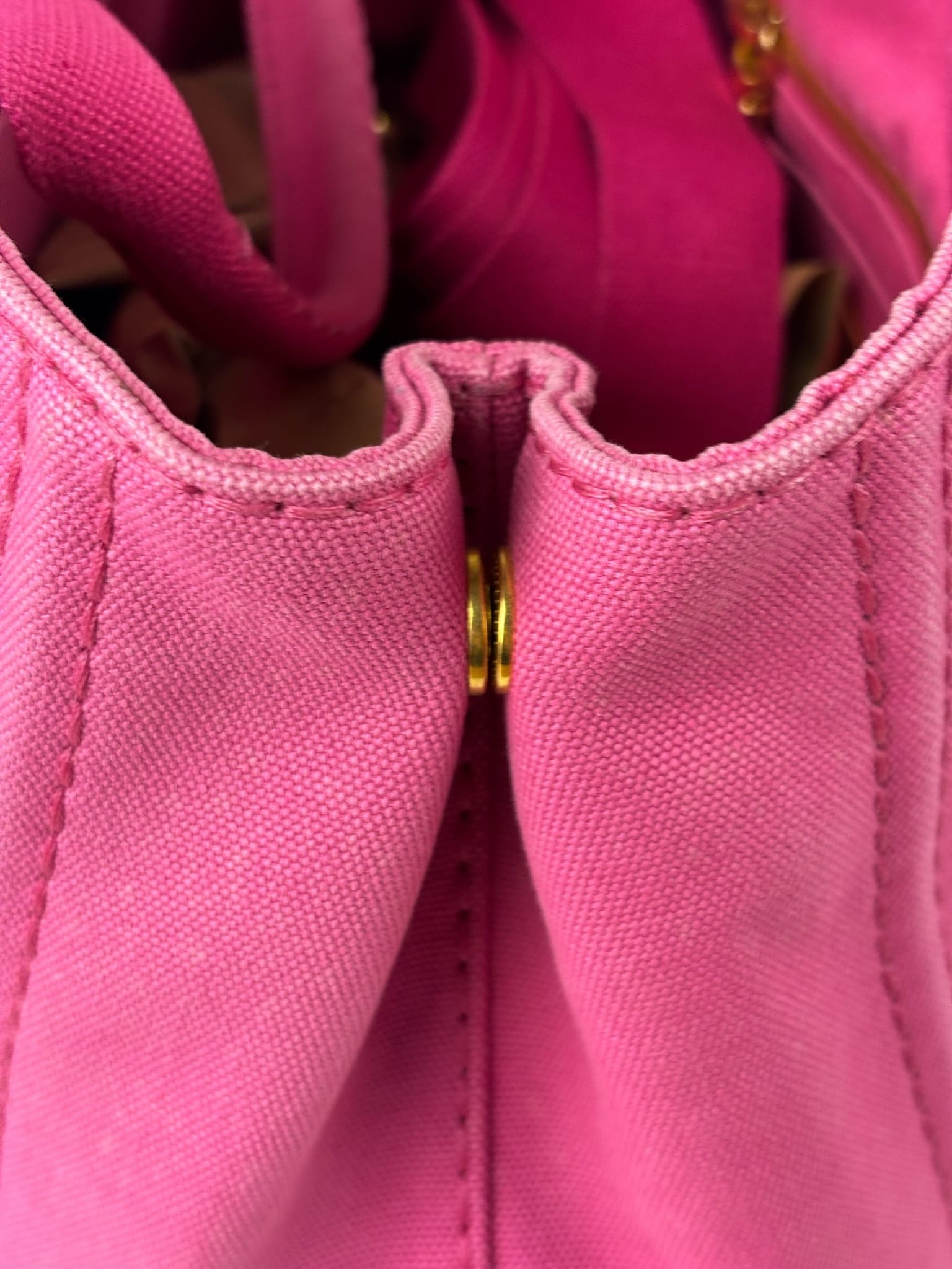 Prada Pink M Canapa Canvas Tote