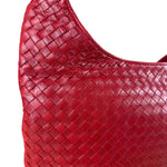Bottega Veneta Vintage Red Intrecciato Hobo Bag