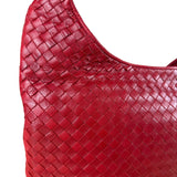Bottega Veneta Vintage Red Intrecciato Hobo Bag