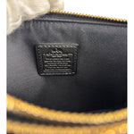 Coach Black Pebbled Leather Dual Zip Wristlet Wallet