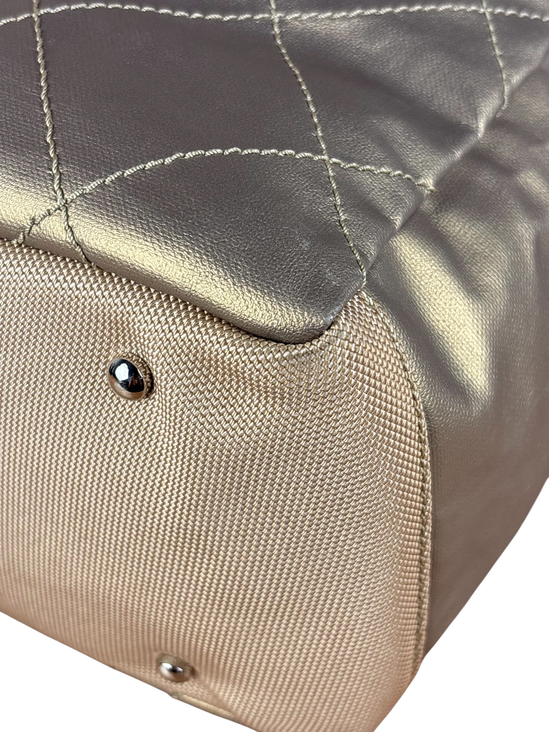 Chanel Metallic Gold Leather Paris-Biarritz Large Tote Bag 2007
