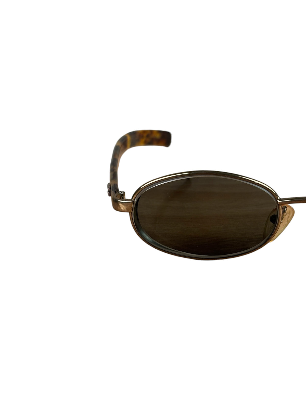 Gucci Vintage Dark Green/Gold-Toned Oval Frame Sunglasses RX