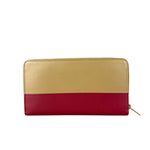 Celine Stripe Leather Zip Wallet