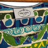 Prada Blue Lagoon Print Mid Length Dress