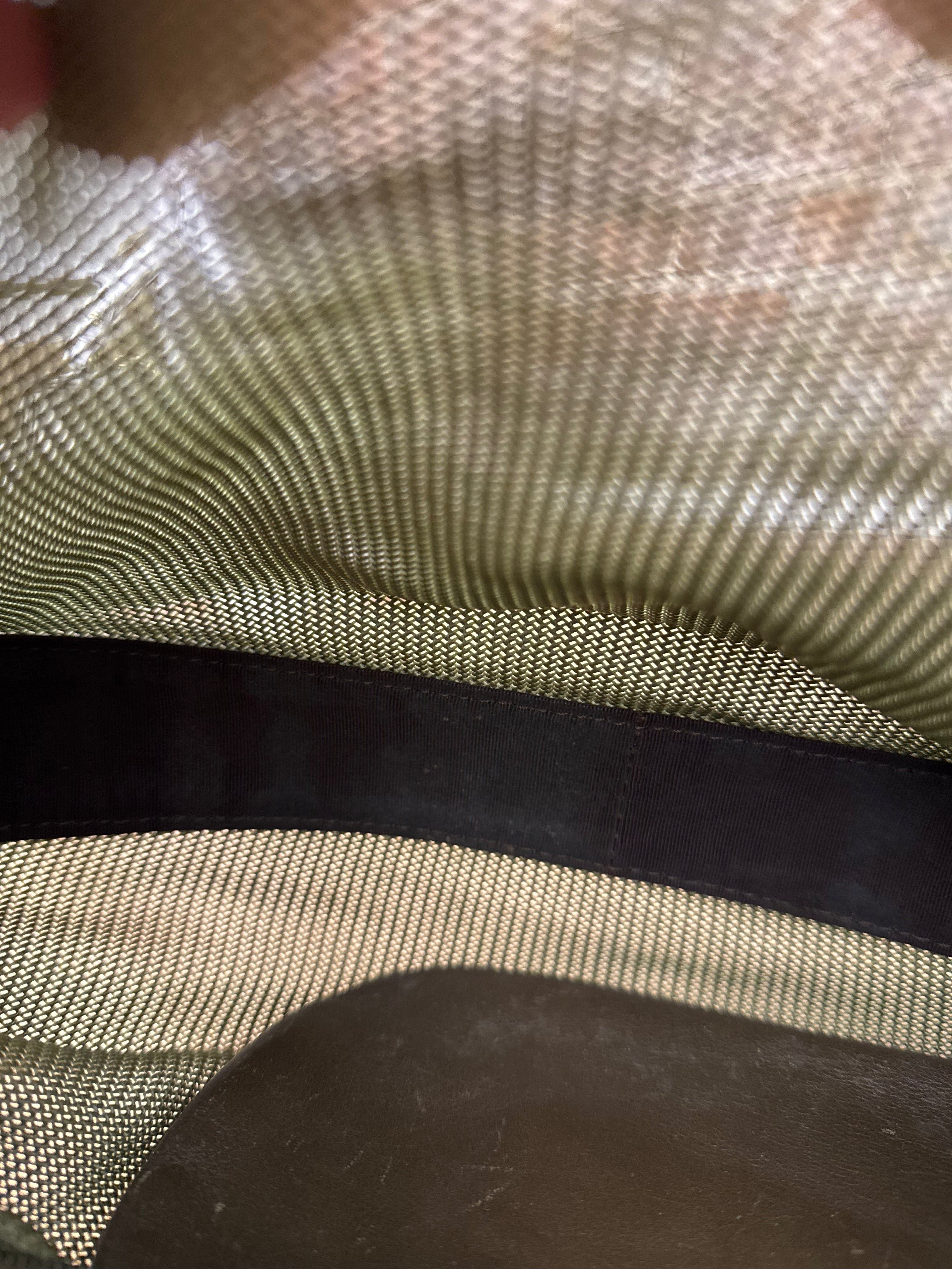 Chanel Olive Green/Brown Leather Trim Interlocking Ring Strap Hobo Bag 2003