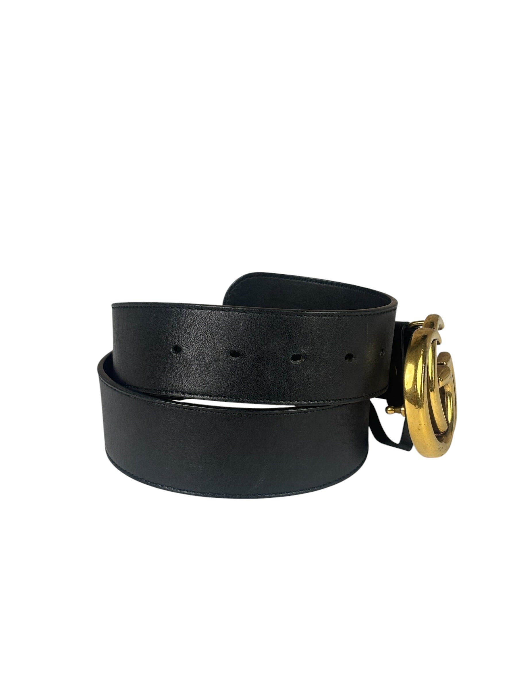 Gucci Black GG-Buckle Belt