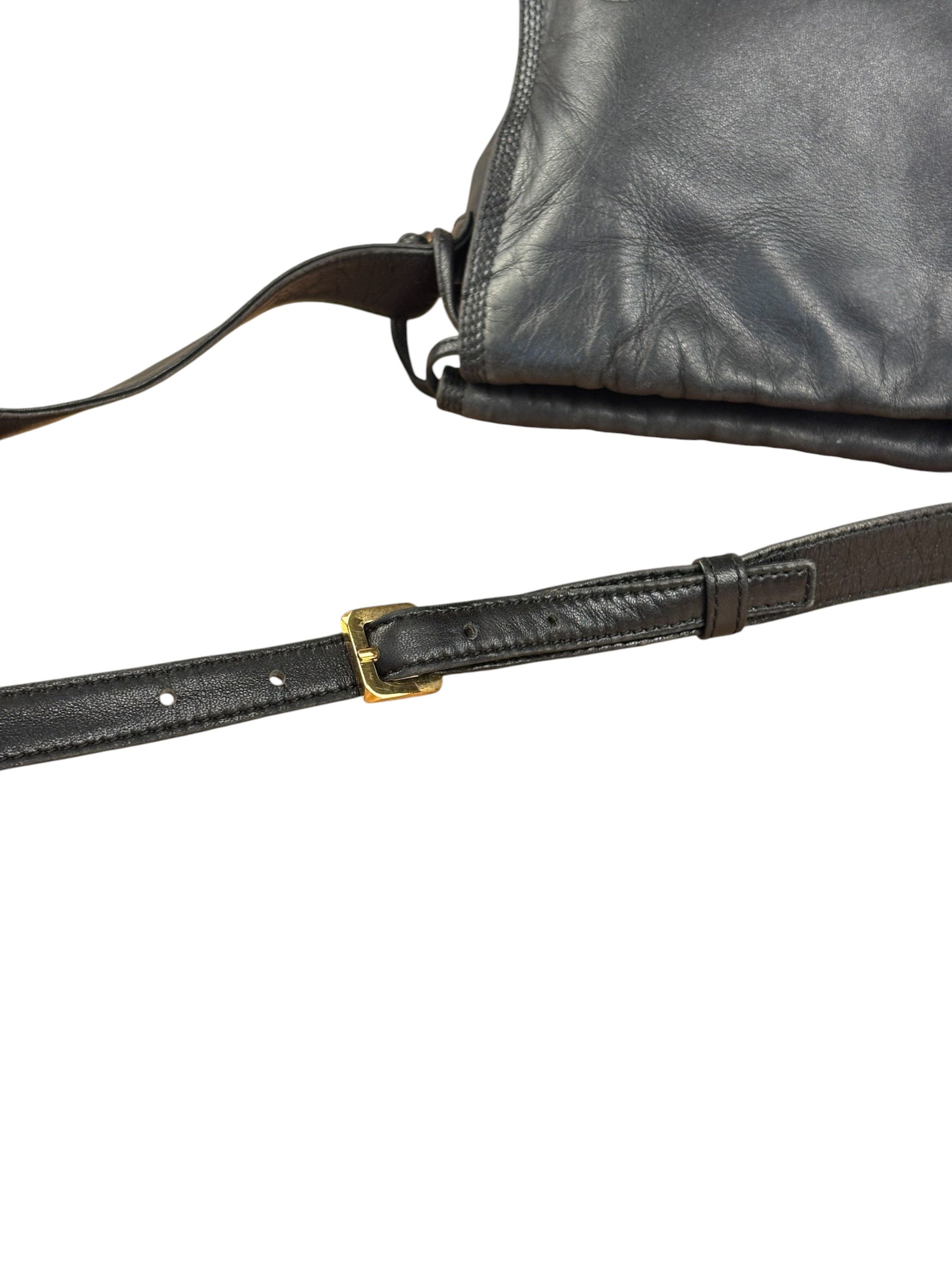 Loewe Black Anagram Logo Leather Crossbody