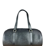 Louis Vuitton Noir Epi Soufflot Handbag