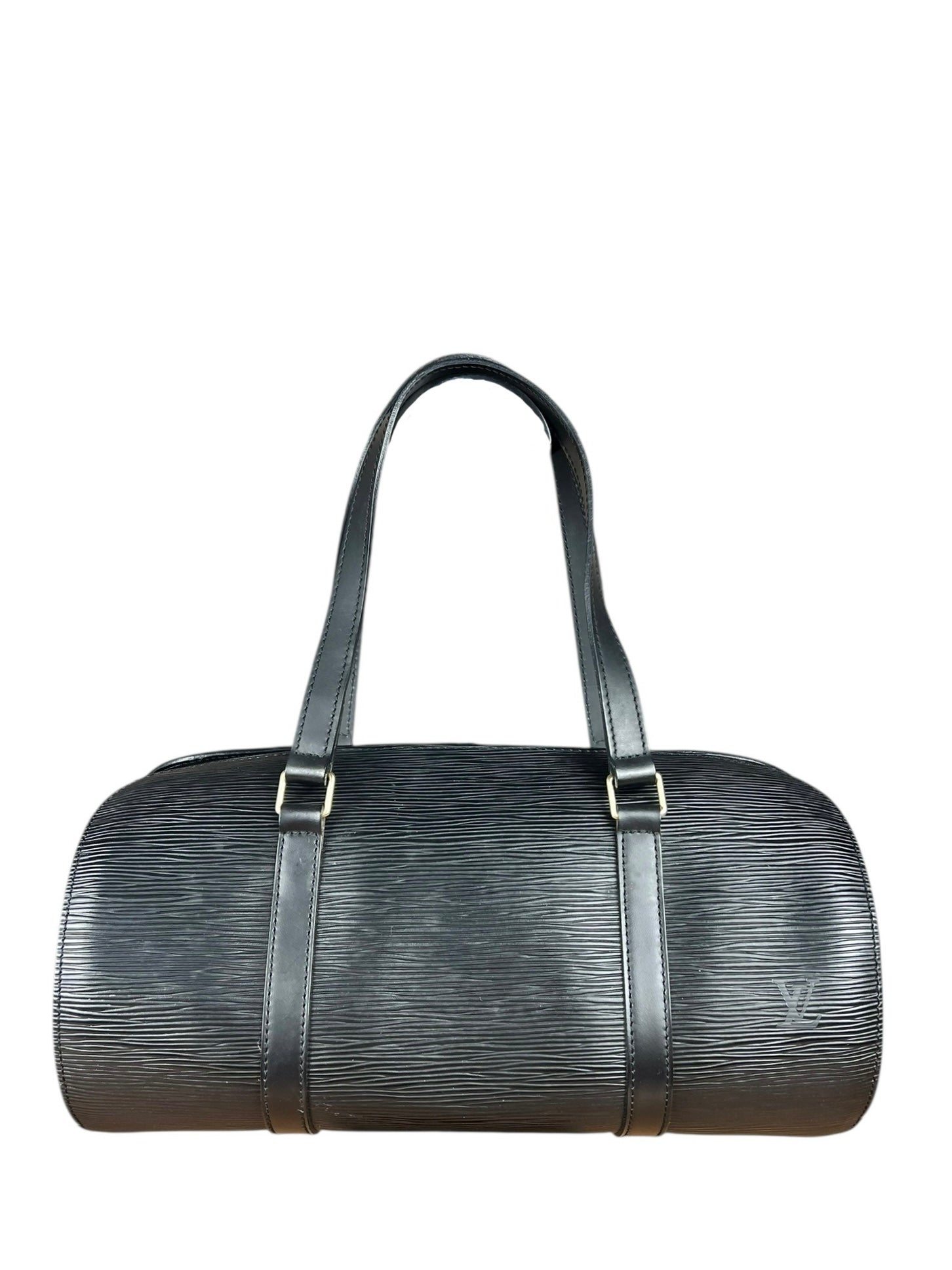 Louis Vuitton Noir Epi Soufflot Handbag