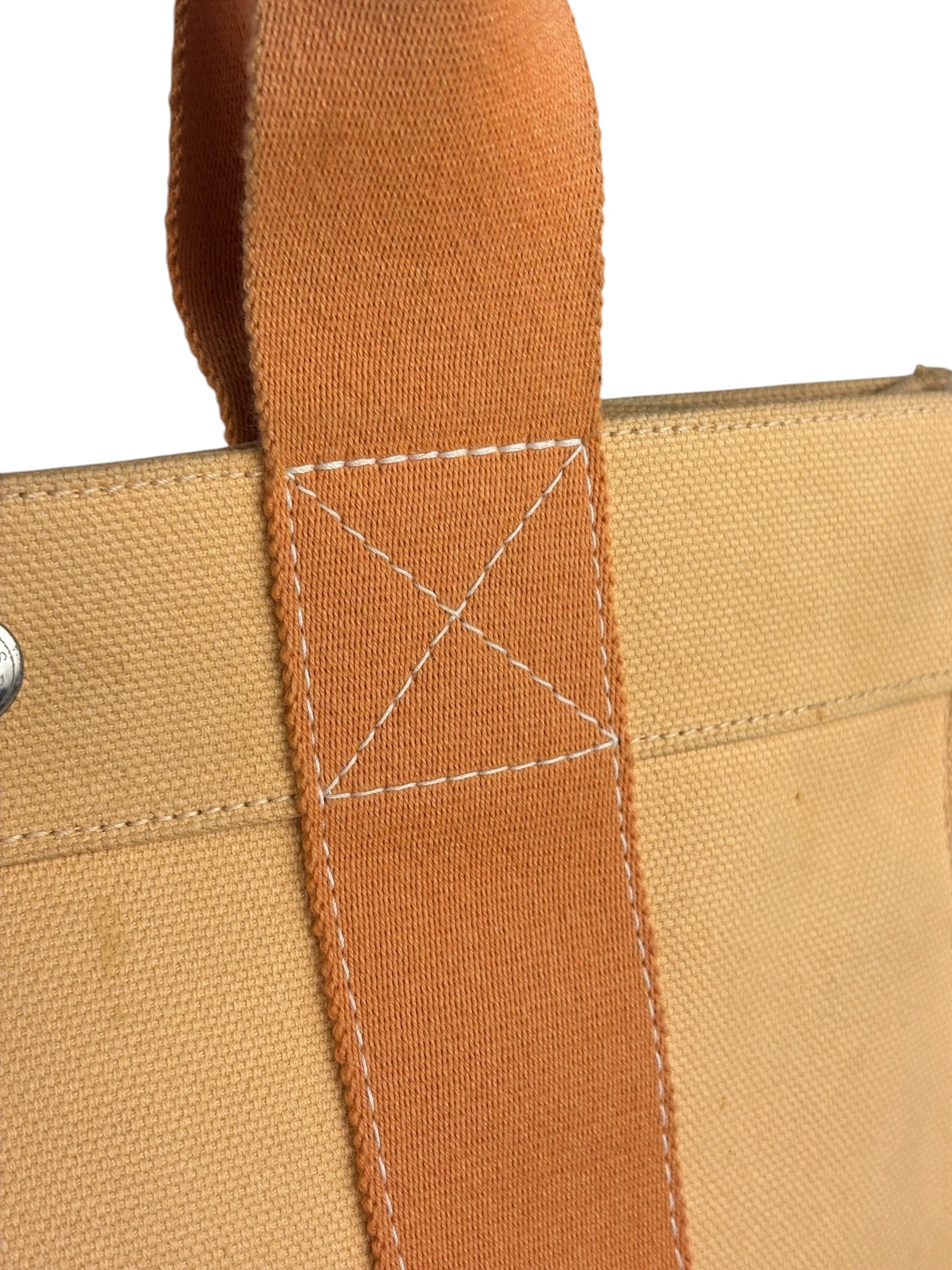 Hermes Light Beige/Orange Bora Bora Tote Bag PM